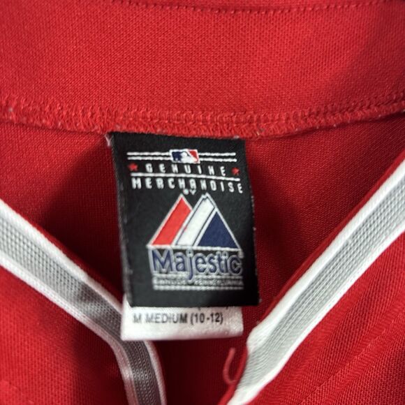 VTG Majestic Anaheim Angels Baseball Jersey Boys Youth Medium 10/12 USA Red - Picture 3 of 12